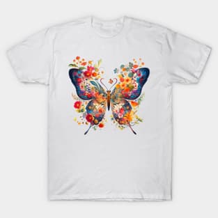 Floral Fantasia: The Enchanted Butterfly T-Shirt